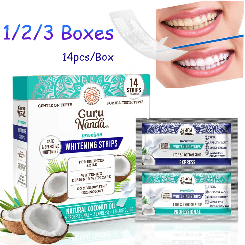 Teeth Whitening Strips - 14 Strisce Sbiancanti per Denti all'Olio
