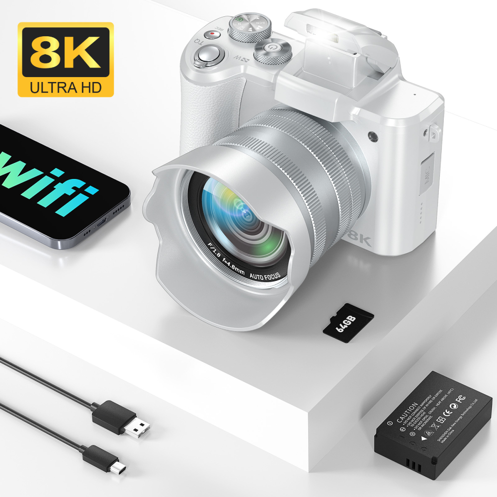 Beauty Makeup Camera - Fotocamera digitale 8K per fotografia, fotocamera