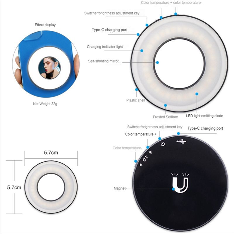 AABFK Mini luce di riempimento - Beauty Makeup Video recensione e prezzo
