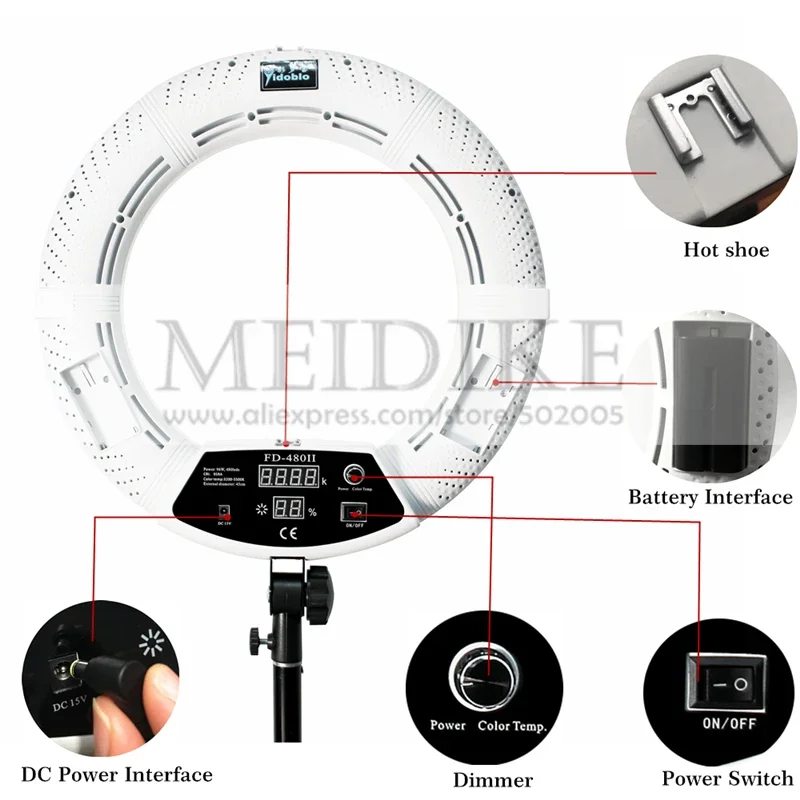 Yidoblo 96W Ring Light FD-480  - Beauty Makeup Video recensione e prezzo