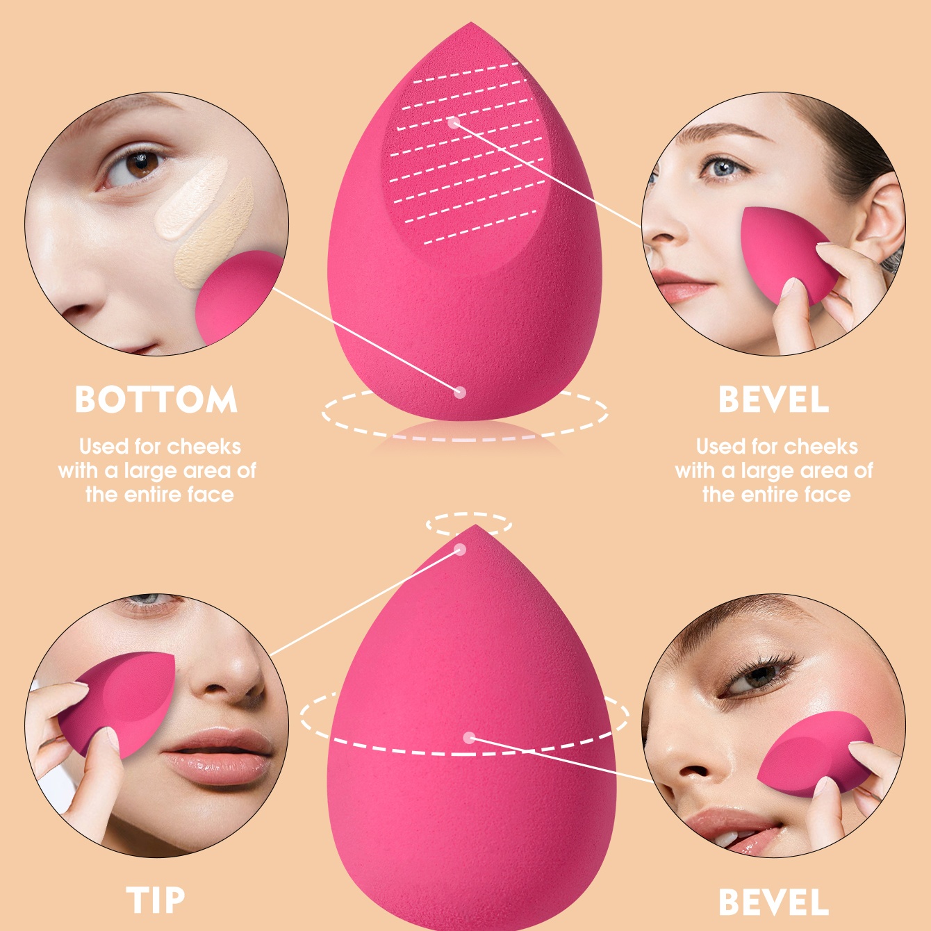 Set di 16 Spugne e Piumini Ros - Beauty Blender In Makeup recensione e prezzo