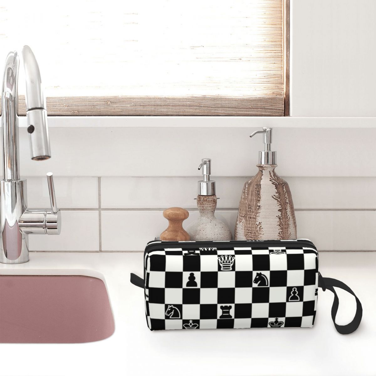 Borsa da toilette per scacchi  - Beauty Makeup Game recensione e prezzo